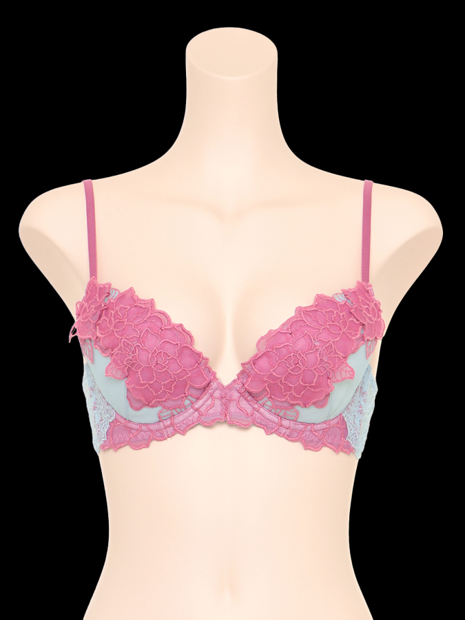 LOVE STORIES Beau lace-trimmed silk-blend satin soft-cup triangle bra