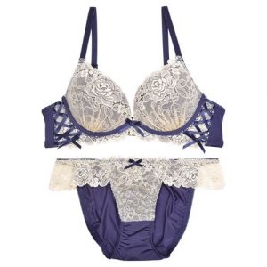 DRW ベルローズレースアップブラジャーフルバックショーツ