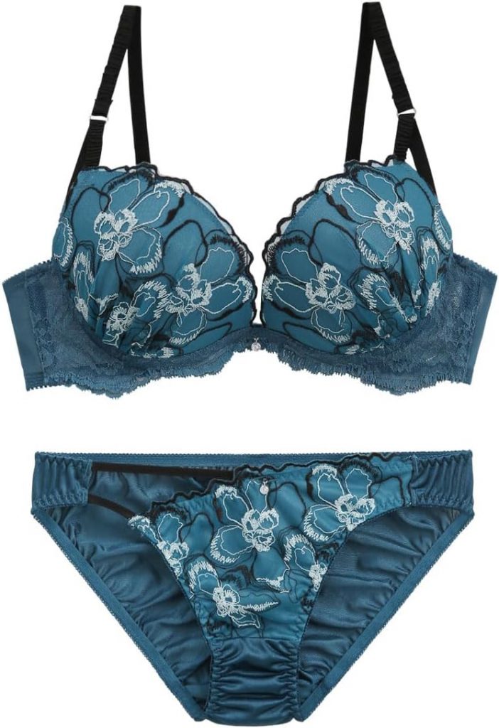COCO Linge(ココランジェ）ルミナスフラワー ブラジャー ショーツ セット