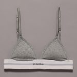 Calvin Klein (カルバンクライン) ブラ Cotton Stretch Rib ライトリーライントライアングルブラ