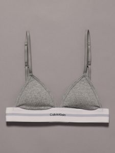 Calvin Klein (カルバンクライン) ブラ Cotton Stretch Rib ライトリーライントライアングルブラ