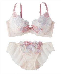 脇高ミルキーフラワーブラジャー