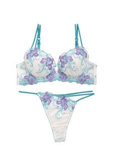 Reinest エスニックリリーエンブロイダリーブラジャー
