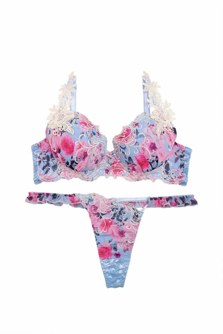 whip❤︎bunny Fresh Rose Chiffon Bra&T back