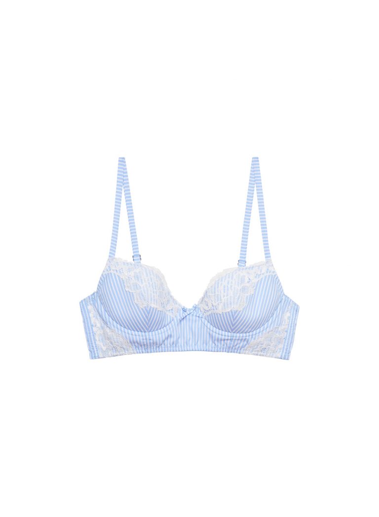 fleurdumal Poplin Lace Demi Bra