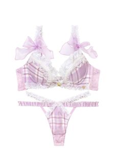 whip❤︎bunny Dolly Tartan Check Bra