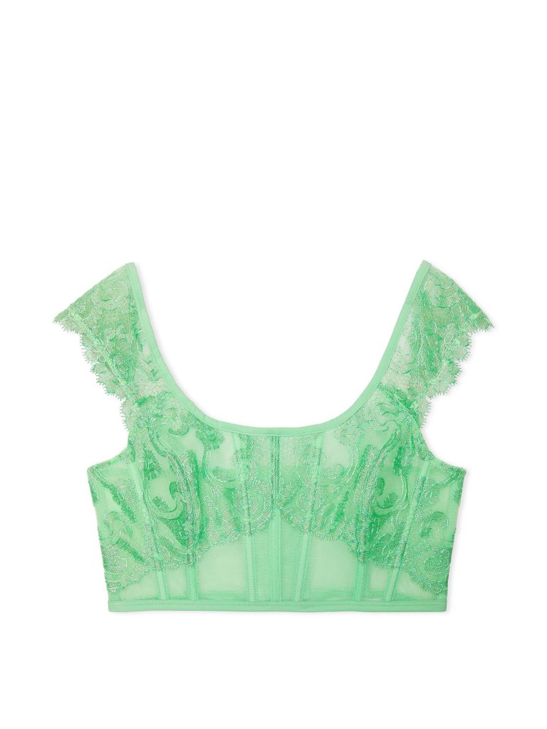 DREAM ANGELS Boho Floral Embroidery Cap Sleeve Corset Top