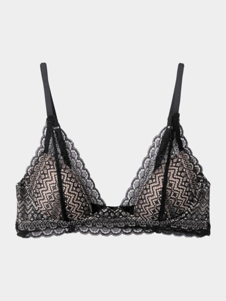 kente Pattern Over Lace Bra