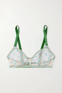 DORA LARSEN Lumi Embroidered Recycled Tulle Bra