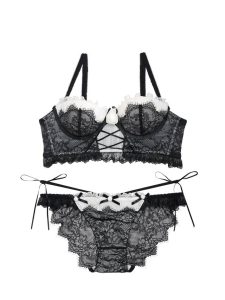 whip❤︎bunny Classical Tulle Rose Bra