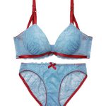 DRW バイカラーリボンレース育乳脇高ブラジャー