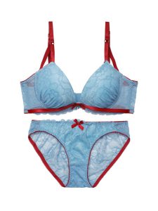 DRW バイカラーリボンレース育乳脇高ブラジャー