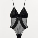 ZARA COMBINATION TEXTURED BODYSUIT