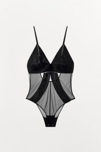 ZARA COMBINATION TEXTURED BODYSUIT