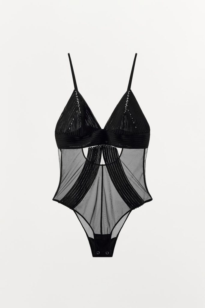 ZARA COMBINATION TEXTURED BODYSUIT