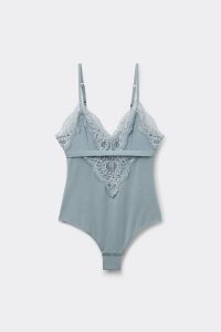 intimissimi Embrace Simplicity Cotton and Lace Bodysuit