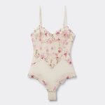 intimissimi Pretty Flowers Print Tulle and Lace Bodysuit