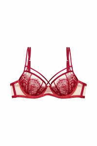 DITA VON TEESE Maestra Balconette Bra In Dita Red