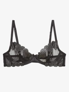 Fleur Du Mal Heart embroidered demi bra
