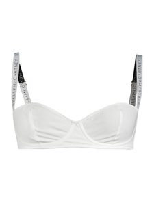 Stella McCartney Women's Logo Tape Cotton Balconette Bra In White