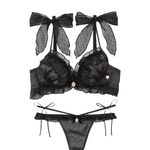 whip❤︎bunny Flocky Dot Girly Bra&T back